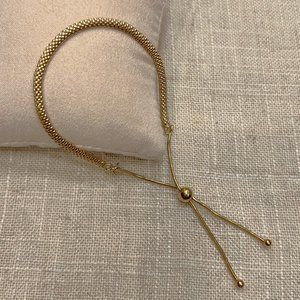 Italian Mesh Bolo Bracelet 18kt over Sterling Silver